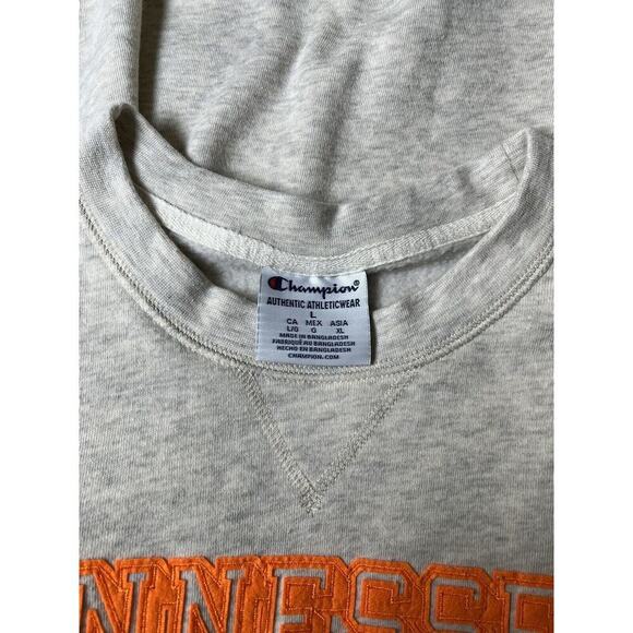 Tennessee Volunteers Shirt‎ Mens L Gray Sweatshirt Pullover Champion - Picture 6 of 9